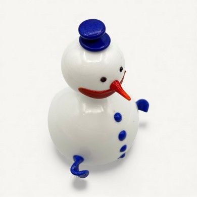 SNOW, Dekorativer Schneemann aus Glas | Murano Store