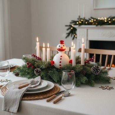 SNOW, Bonhomme de neige en verre décoratif | Murano Store