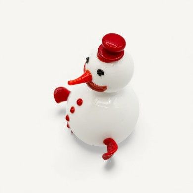 SNOW, Dekorativer Schneemann aus Glas | Murano Store