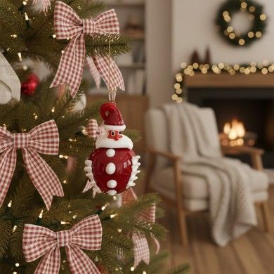 SANTA CLAUS, décoration de Noël artisanale | Murano Store