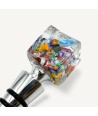 CUBO, Flaschenverschluss mit mehrfarbiger Murrine | Murano-Store