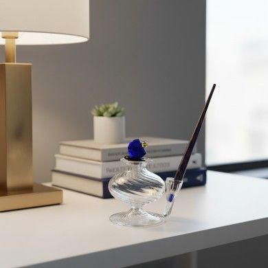 COCAI, Encrier en verre soufflé avec porte-plume | Murano Store