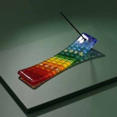 IRIDE, Räucherstäbchenhalter aus mehrfarbigem Mosaikglas | Murano Store