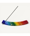 IRIDE, porta-incienso de vidrio mosaico multicolor | Murano Store