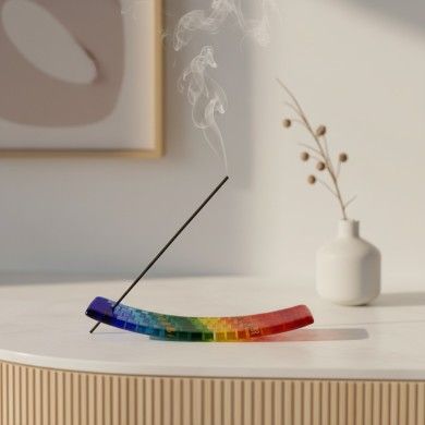 IRIDE, Räucherstäbchenhalter aus mehrfarbigem Mosaikglas | Murano Store