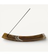 IRIS, tobacco-colored incense holder in Murano glass | Murano Store