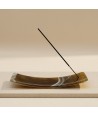 IRIS, tobacco-colored incense holder in Murano glass | Murano Store