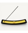 LIGHT, amber glass incense holder with silver leaf | Murano Store