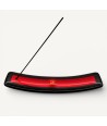 LUCE, red glass incense holder with silver leaf | Murano Store