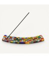 ARIES, porta-incienso de vidrio mosaico multicolor | Murano Store