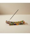 ÁRIES, incensário em vidro mosaico multicolorido | Murano Store