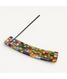 ARIES, porte-encens en verre mosaïque multicolore | Murano Store
