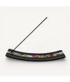 MURRY, glass incense holder with floral murrine| Murano Store