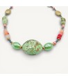 RIVERA | Collar con perlas verdes y aventurina | Murano-Store
