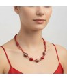MONET | Colar Bordeaux vermelho elegante | Murano-Store