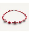 MONET | Elegante collar rojo burdeos | Murano-Store