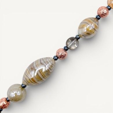 BOURGEOIS | Beige Perlenkette | Murano-Store