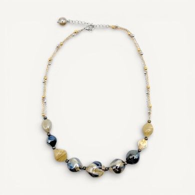 REMBRANDT | Beige Perlenkette und Kette | Murano-Store