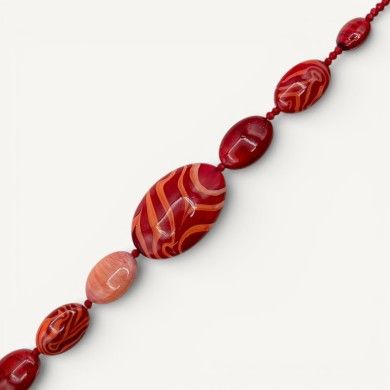 GAUGUIN | Modern Coral Red Necklace | Murano-Store
