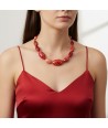 GAUGUIN | Colar moderno coral vermelho | Murano-Store