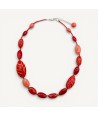 GAUGUIN | Collier moderne rouge corail | Murano-Store