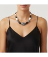 GAUGUIN | Modernes schwarz-weißes Collier | Murano-Store