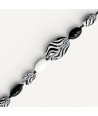 GAUGUIN | Modernes schwarz-weißes Collier | Murano-Store