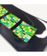 PITAGORA | Vassoio Nero con Mosaico Verde e Oro | Murano Store