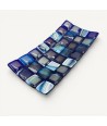 RUBIK | Vassoio a quadri Blu Azzurro | Murano Store