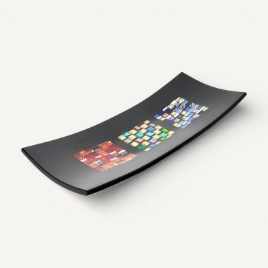 PITAGORA | Mosaik-Tablett Schwarz | Murano-Store