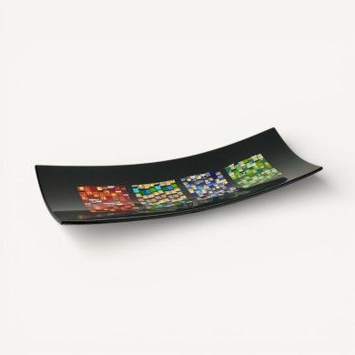 PITAGORA | Tabuleiro em mosaico Preto | Murano-Store