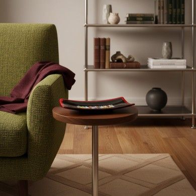 GEOX | Bandeja negra con murrina floral | Murano-Store