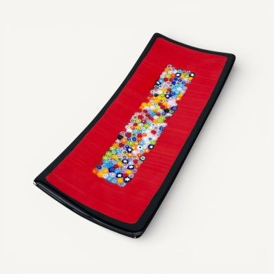 GEOX | Tablett aus rotem Glas und Muranoglas | Murano-Store
