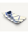 JURASSICO | Ivory Satin Tray with Blue Patterns | Murano-Store
