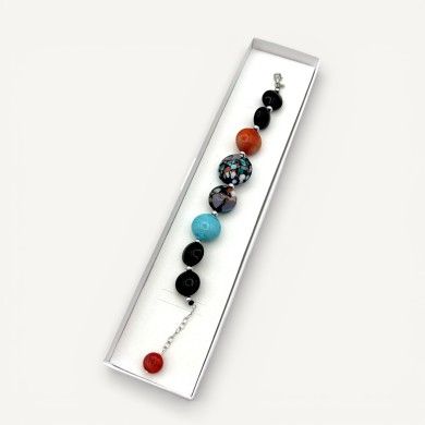 POLLOK | Bracelet avec perles noires | Murano-Store