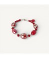 MONET | Pulsera con cuentas rojo Burdeos | Murano-Store