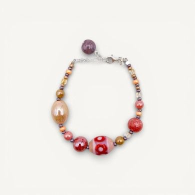 JUDIT | Red and Pink Refined Bracelet | Murano-Store