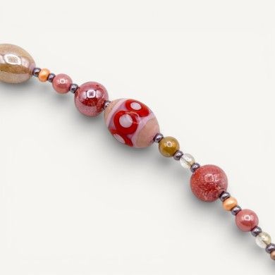 JUDIT | Bracciale raffinato Rosso e Rosa | Murano-Store