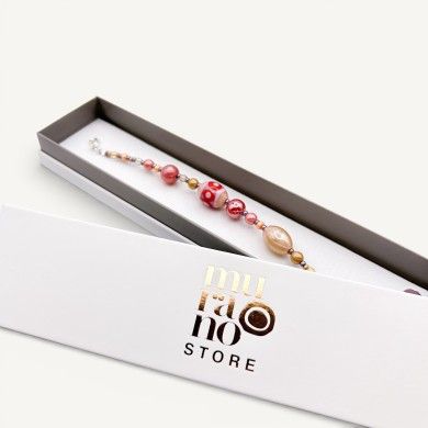 JUDIT | Raffiniertes Armband in Rot und Rosa | Murano-Store