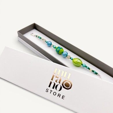 JUDIT | Bracelet vert et bleu | Murano-Store