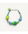 JUDIT | Braccialetto Verde e Azzurro | Murano-Store