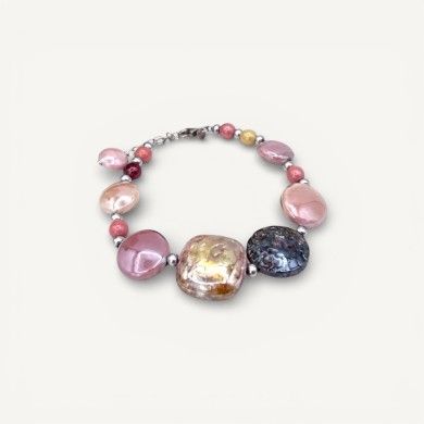 GAUDI' | Bracelet avec perles roses | Murano-Store