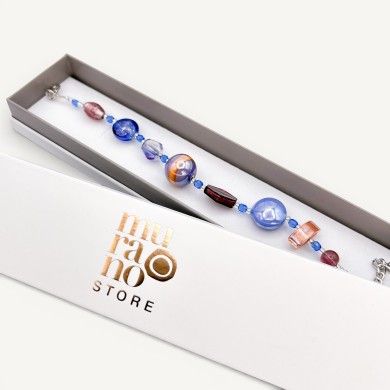 CAPRI | Joyería | Pulsera con perlas lilas | Murano-Store