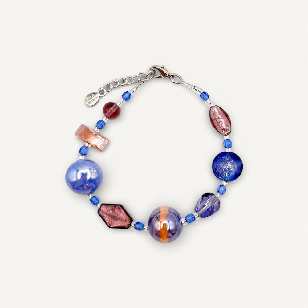 CAPRI | Joyería | Pulsera con perlas lilas | Murano-Store
