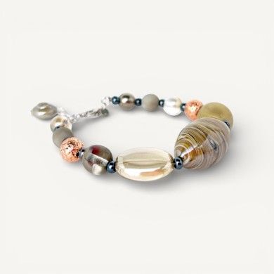 BOURGEOIS | Bracciale con perle beige | Murano-Store