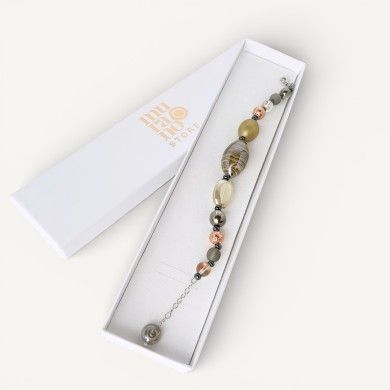 BOURGEOIS | Bracelet with beige beads | Murano-Store