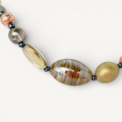 BOURGEOIS | Bracelet avec perles beiges | Murano-Store