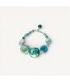 GAUDI' | Bracelet with aquamarine beads | Murano-Store