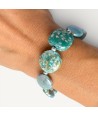 GAUDI' | Bracciale con perle acquamarina | Murano-Store