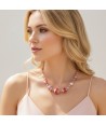 JUDIT | Necklace with Pink Red Beads | Murano-Store